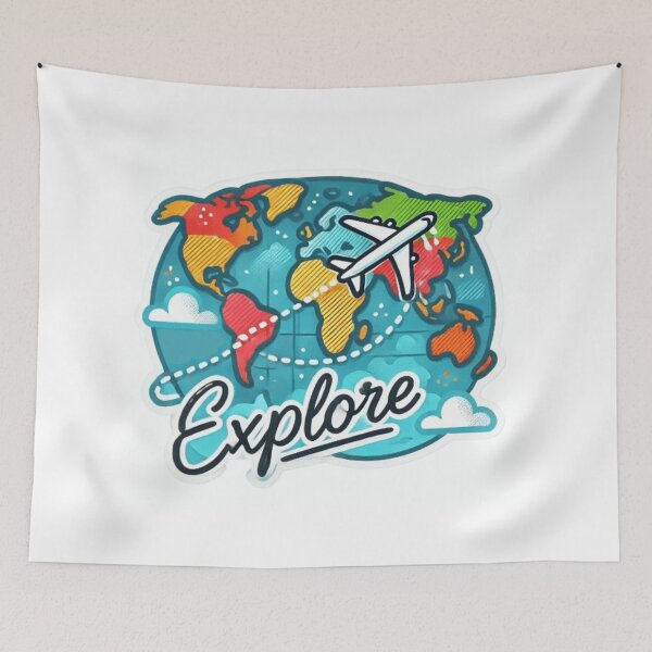 Item preview, Explore Travel Sticker designed and sold by ArtQueen777.