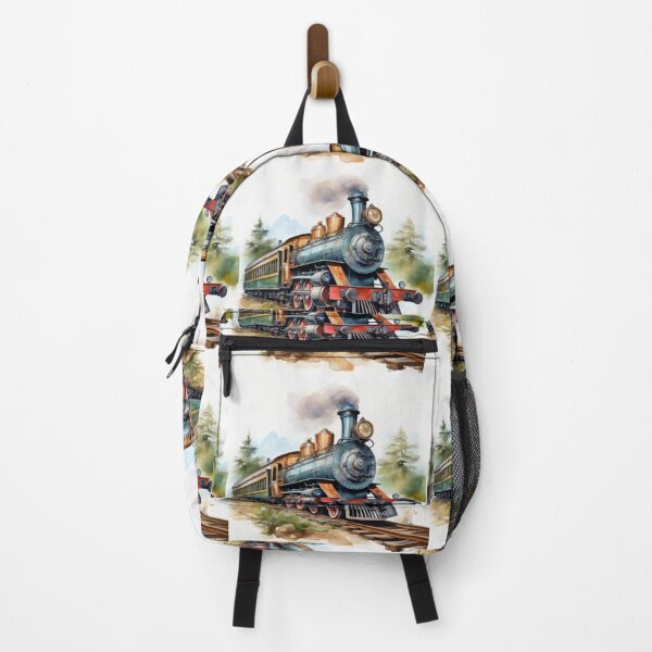 Item preview, Vintage Watercolour Steam Train Illustration designed and sold by RaiyaTees.