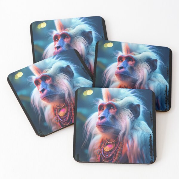 Item preview, Elder | White Fluffy Ape | Nature Monkey Collection designed and sold by monkeybusiness.pt.