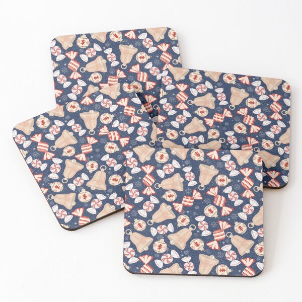 Item preview, Spirit of Christmas - Candy & Bells - Navy  designed and sold by Carina Parry Studios.