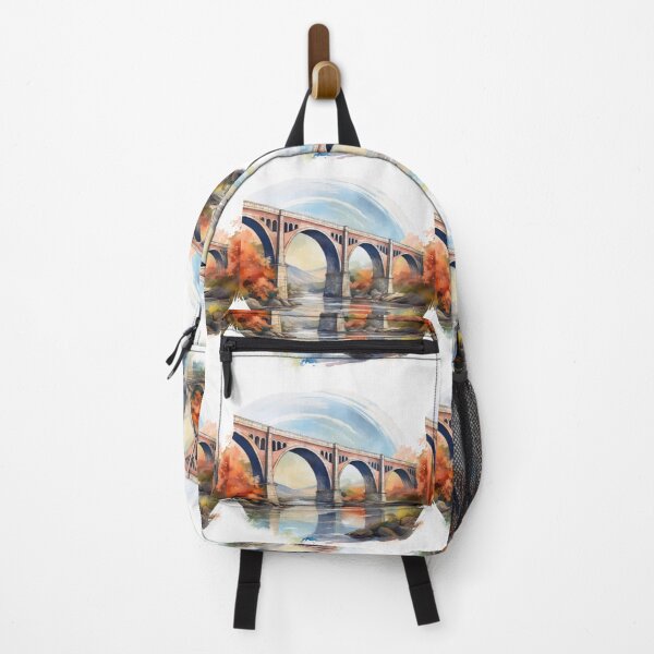 Item preview, Scenic Watercolour Bridge Illustration designed and sold by RaiyaTees.