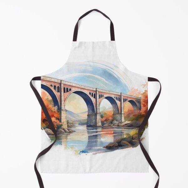 Item preview, Scenic Watercolour Bridge Illustration designed and sold by RaiyaTees.