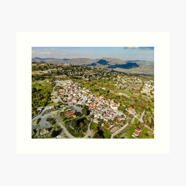 Kato Lefkara Village from above Art Print