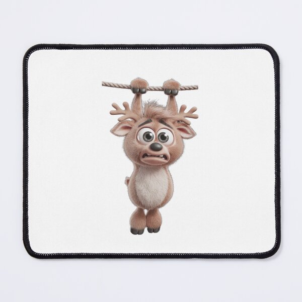 Item preview, Adorable Reindeer Hanging on a Rope designed and sold by InkFool.