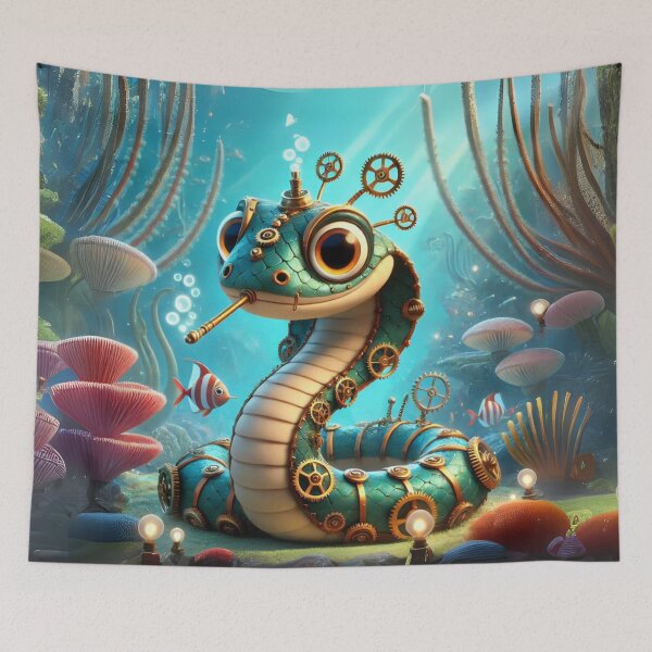 Item preview, Steampunk Hook-Nosed Sea Snake designed and sold by Sillytoe.