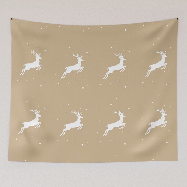 Item preview, Christmas Deer Dashing Through the Snow, Unique designed and sold by villacreativa.