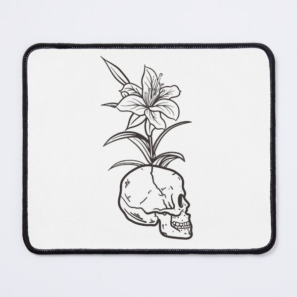 Item preview, Tropical Botany Flower And Leaves With Skull Bones Head designed and sold by TrilogyMerch.