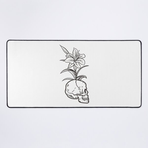 Item preview, Tropical Botany Flower And Leaves With Skull Bones Head designed and sold by TrilogyMerch.