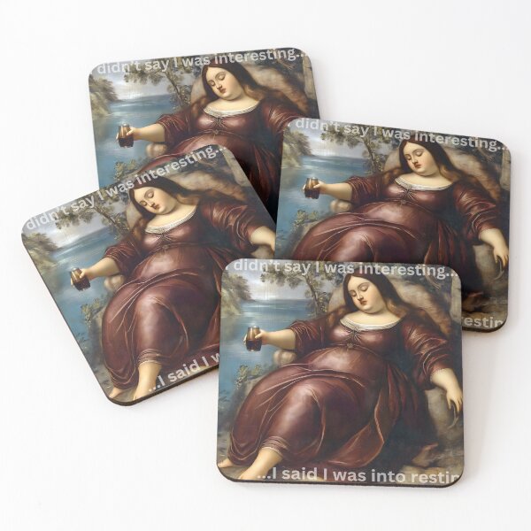 Item preview, Body Positive Resting Mona Lisa, Funny motivational quote. designed and sold by Shoot-The-Moon.