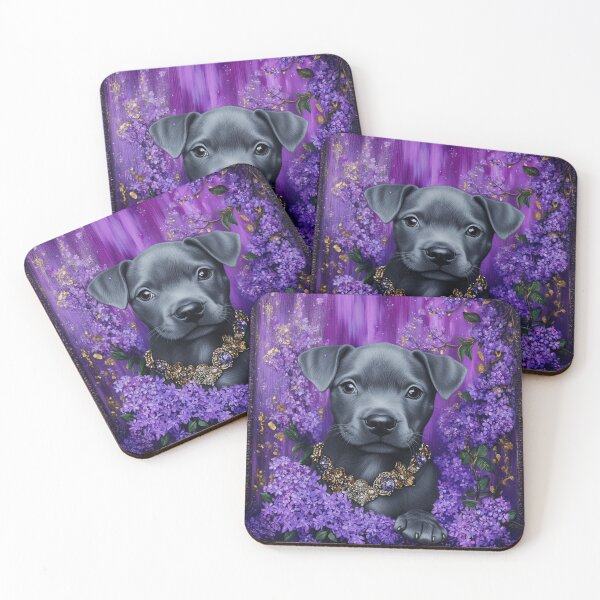 Item preview,  Staffy Love Under Jacaranda  designed and sold by Nocturne  Paws.