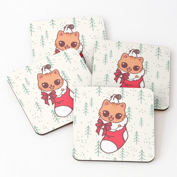 Item preview, Cat in Christmas Sock designed and sold by BGMeYou.