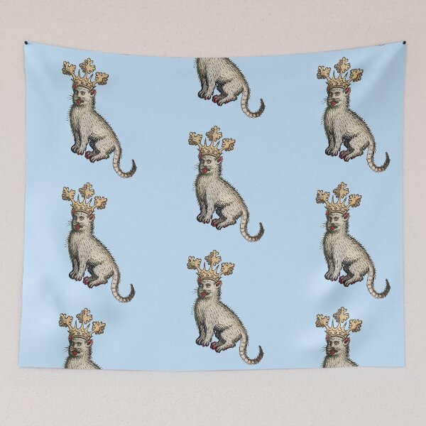 Item preview, Ugly medieval cat - derp cat with crown designed and sold by Grey House.