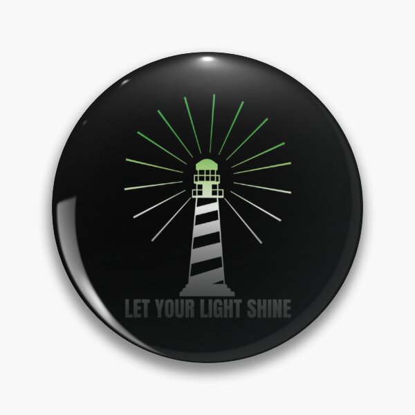 Item preview, Let Your Light Shine, Aromantic pride flag graphic, Lighthouse beaming light, Motivational, Inspirational, Powerful, Be You, Pride,  designed and sold by PrideBeProud.