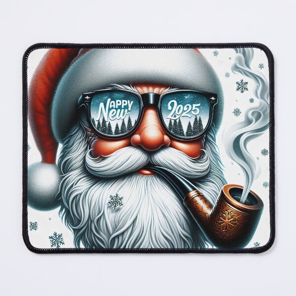 Item preview, Papá Noel retro te desea un feliz año nuevo designed and sold by MegasLogos.