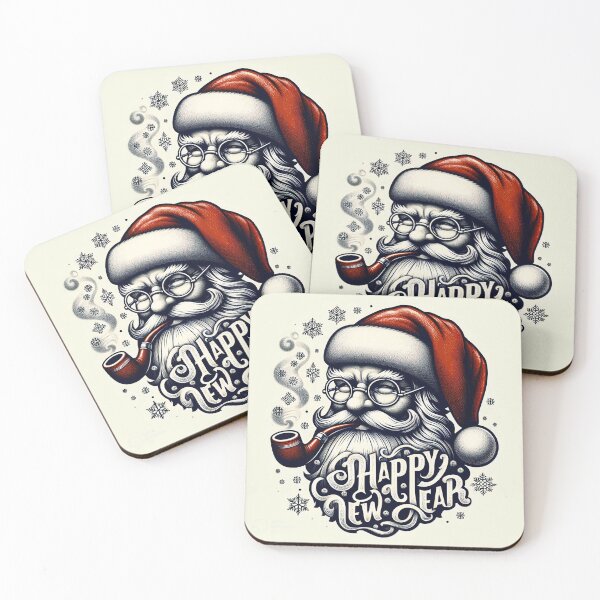 Item preview, Santa Claus Pipe Art - New Year Cheer designed and sold by MegasLogos.