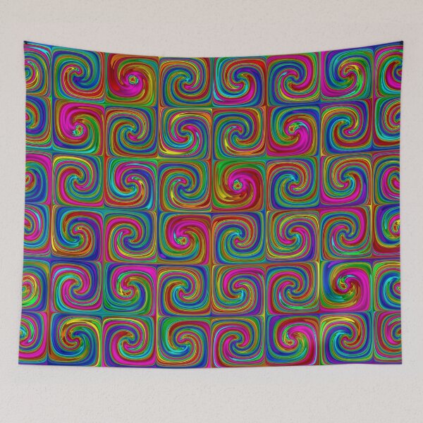 Item preview, Vibrant Abstract Art Spirals designed and sold by pinkal.