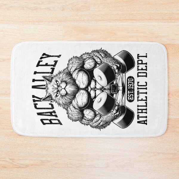 Item preview, Gym Cat Lover Funny Back Alley Training Bodybuilder Fitness designed and sold by GrandeDuc.