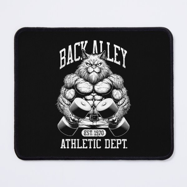 Item preview, Gym Cat Lover Funny Back Alley Training Bodybuilder Fitness designed and sold by GrandeDuc.