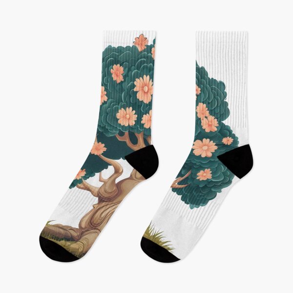 Item preview, Stylized Tree With Peach Blossoms designed and sold by estampavibe.