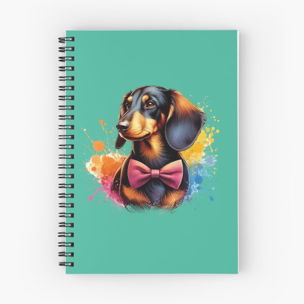 Item preview, A beautiful Dachshund dog with a bow tie on a colorful background designed and sold by Marcoshop10.