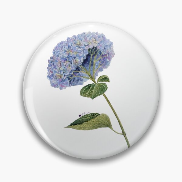 Item preview, Hand Painted Watercolor Purple Hydrangea - Botanical Floral Art designed and sold by OndeArt.