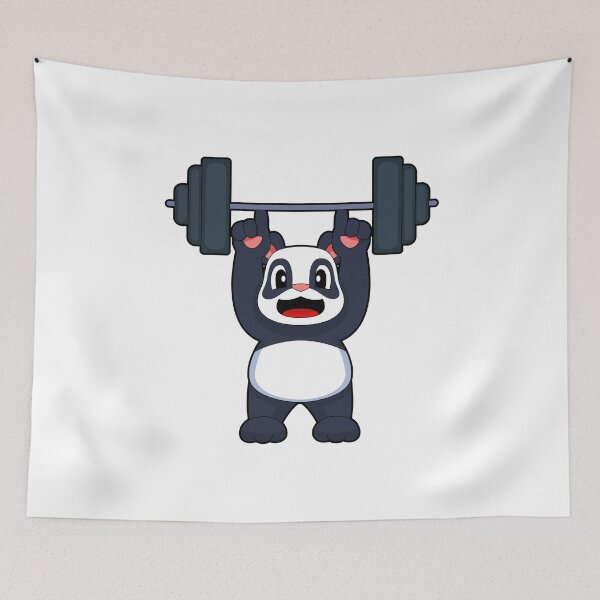 Item preview, Panda Bodybuilder Dumbbell Bodybuilding designed and sold by Snabdesign84.