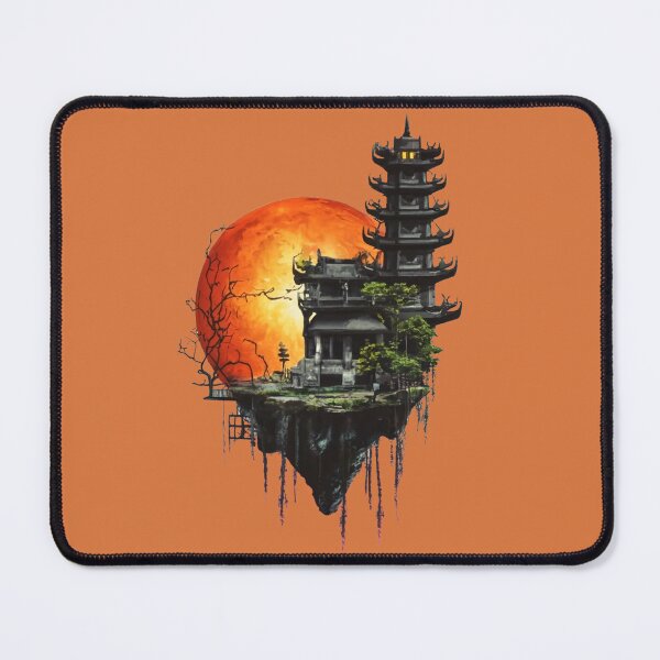 Item preview, Floating Pagoda with a Red Sun designed and sold by NiRia Spot.