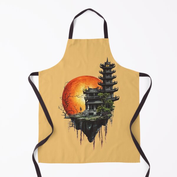 Item preview, Floating Pagoda with a Red Sun designed and sold by NiRia Spot.