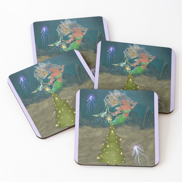 Item preview, A  mermaid with a christmas tree designed and sold by LoneAngel.