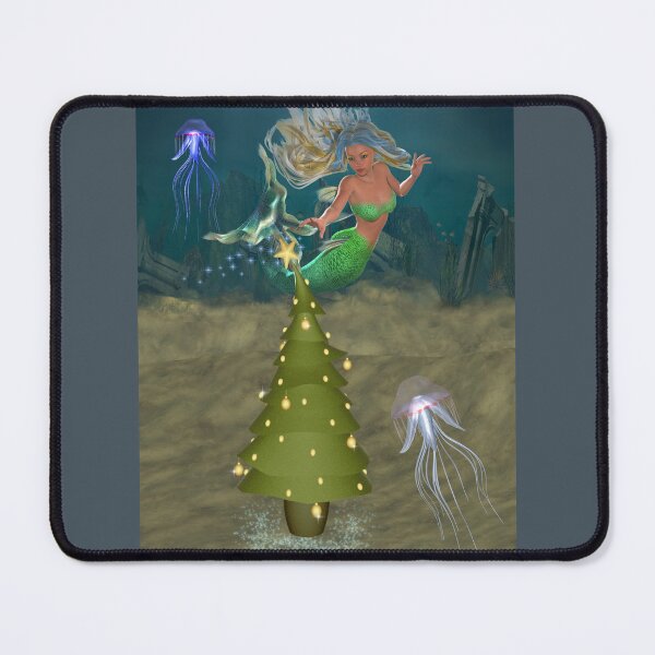 Item preview, A mermaid with a christmas tree designed and sold by LoneAngel.