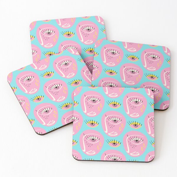 Item preview, Aesthetic Pattern Face Eyes Graphic Modern  designed and sold by Sketchbook Studio by Aqsaa.