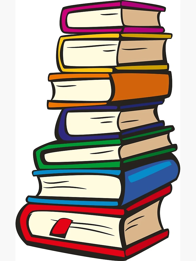 Stack of Books Magnet for Sale by JLitchfield