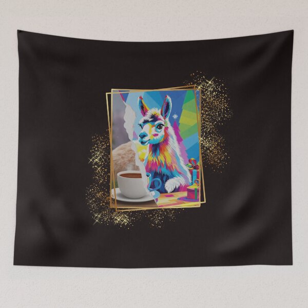 Item preview, Christmas Llama Coffee Bliss designed and sold by Crafty Capers Drift.
