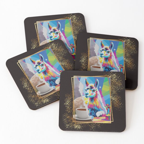Item preview, Christmas Llama Coffee Bliss designed and sold by Crafty Capers Drift.