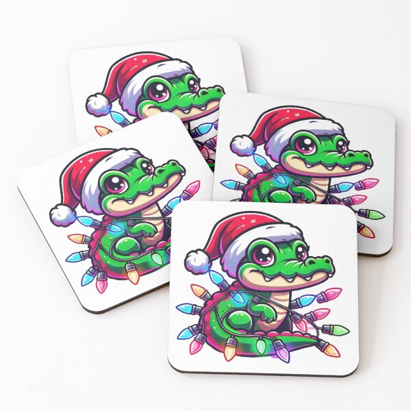 Item preview, Cute Alligator with Christmas Lights designed and sold by AIARTIST1.