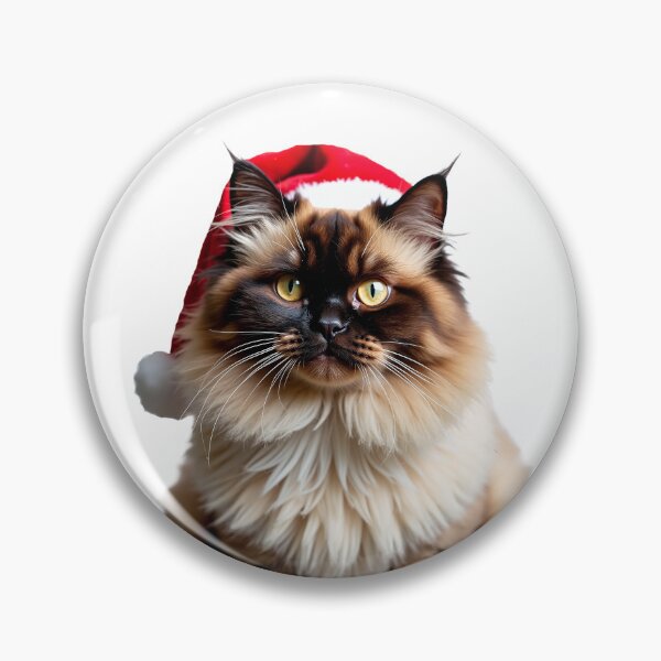 Item preview, Funny Himalayan cat wearing Christmas hat designed and sold by LazyOwlStore.