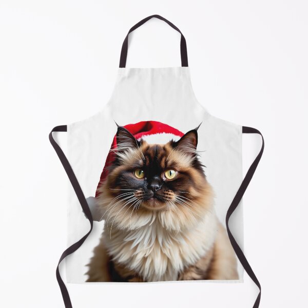 Item preview, Funny Himalayan cat wearing Christmas hat designed and sold by LazyOwlStore.