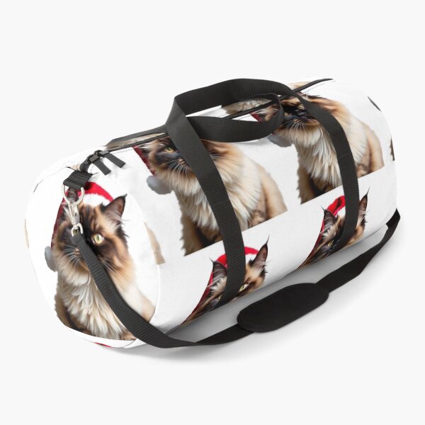 Item preview, Funny Himalayan cat wearing Christmas hat designed and sold by LazyOwlStore.