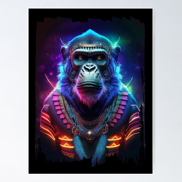 Artikelvorschau, Fluoreszierend | Kriegeraffe | Nature Monkey Kollektion entworfen und verkauft von monkeybusiness.pt.