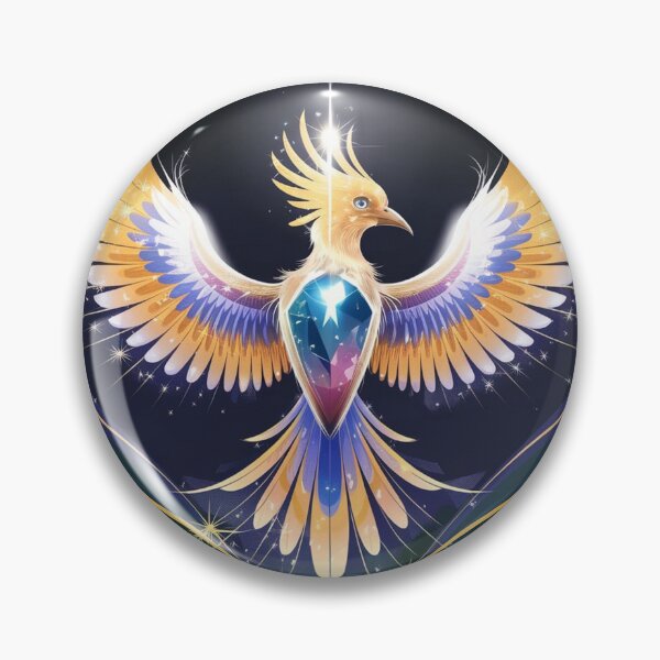 Aperçu de l'œuvre Oiseau céleste aux plumes dorées créée et vendue par CustomTee-Lab.