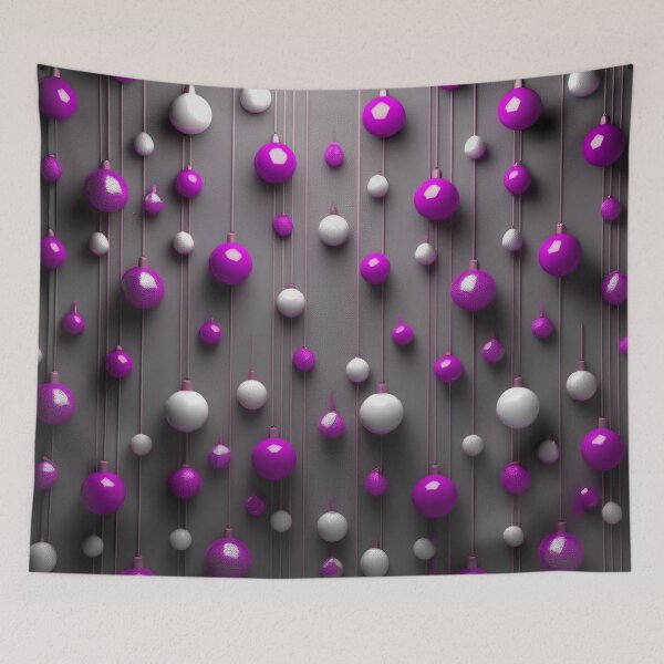 Item preview, Christmas decorations - minimalist, opalescent baubles and Christmas tree stars/ white, violet . designed and sold by My-fake-places.