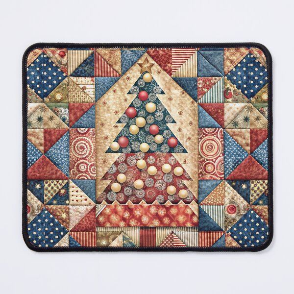 Item preview, Patchwork Christmas Tree 3 designed and sold by UniqVibe.