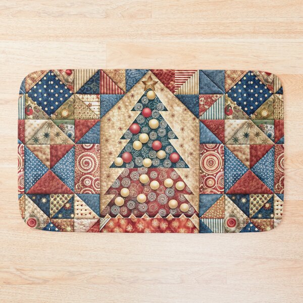 Item preview, Patchwork Christmas Tree 3 designed and sold by UniqVibe.