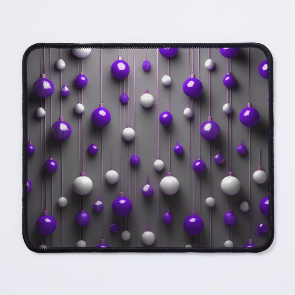Item preview, Christmas decorations - minimalist, opalescent baubles and Christmas tree stars/ white, purple . designed and sold by My-fake-places.