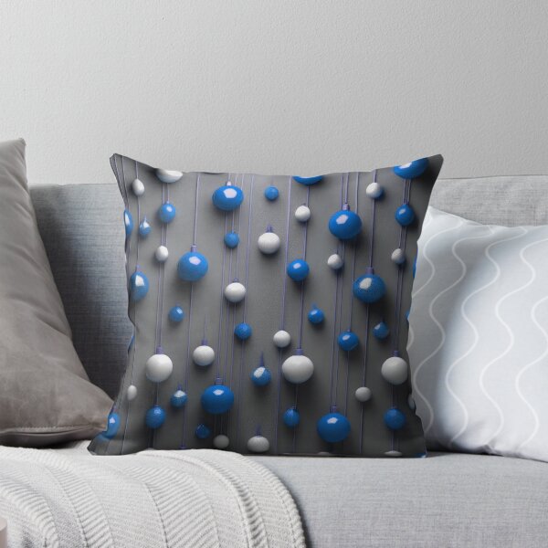 Item preview, Christmas decorations - minimalist, opalescent baubles and Christmas tree stars/ white, blue  . designed and sold by My-fake-places.