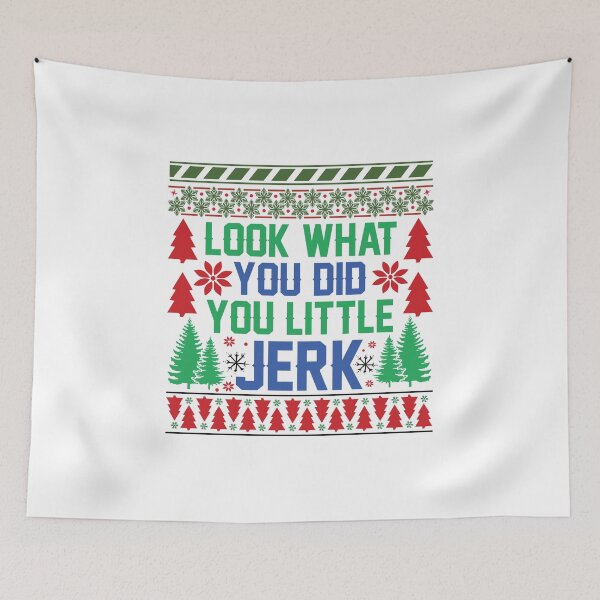 Item preview, Look what you did you little jerk ugly Christmas sweater holiday design designed and sold by Dominika Farkašová.