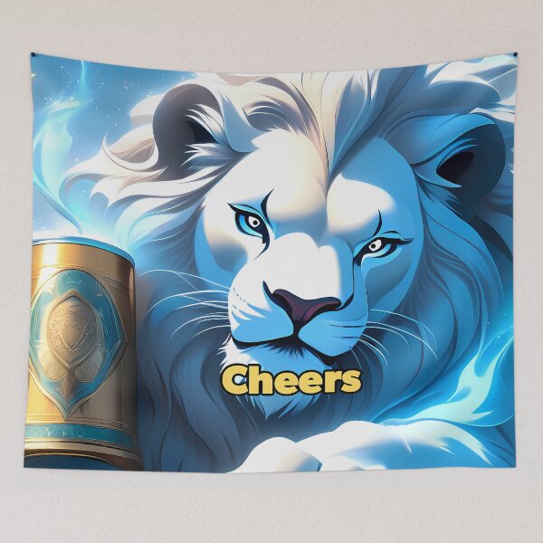 Item preview, Lion 9 - Cheers designed and sold by thejungleheroes.