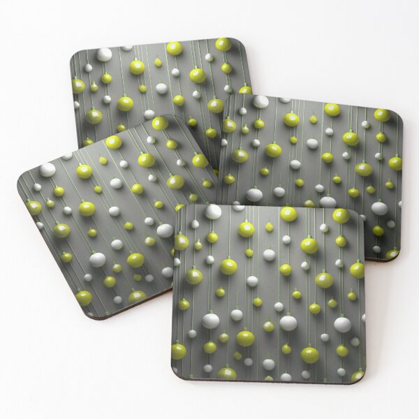 Item preview, Christmas decorations - minimalist, opalescent baubles and Christmas tree stars/ white, yelloiw  . designed and sold by My-fake-places.