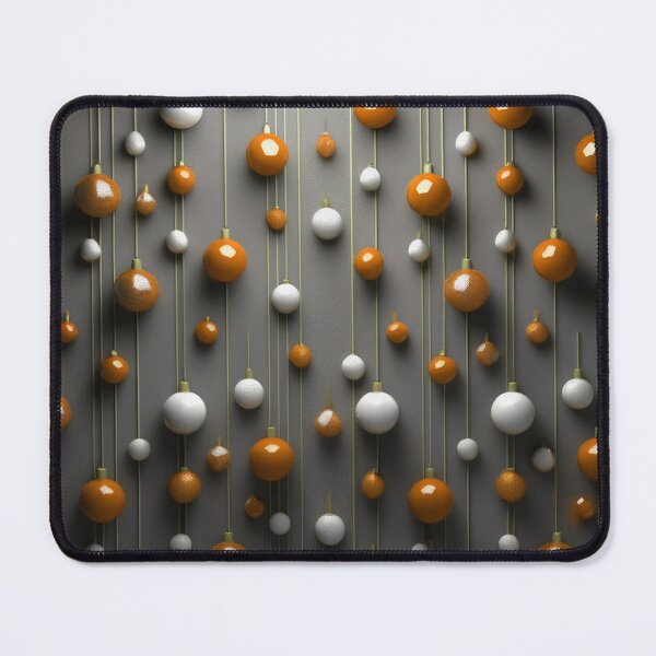 Item preview, Christmas decorations - minimalist, opalescent baubles and Christmas tree stars/ white, orange . designed and sold by My-fake-places.