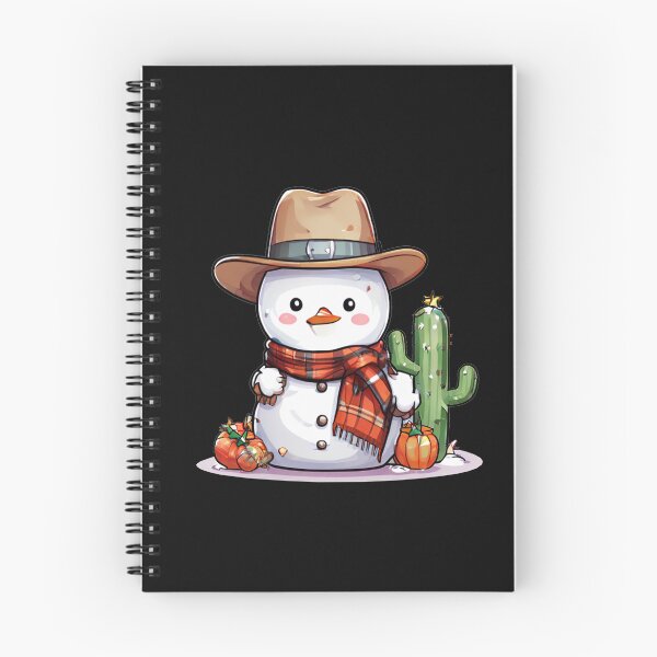 Item preview, Cute Cowboy Snowman Festive Holiday Cactus Christmas  designed and sold by Belhbib Art ⭐⭐⭐⭐⭐.
